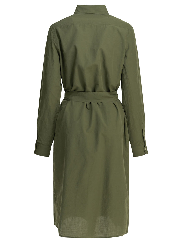 Polo Ralph Lauren Chemisier Midi Dress With Logo Dresses - Green | 11a11fb103260471a4fae35176acf26919b596bf
