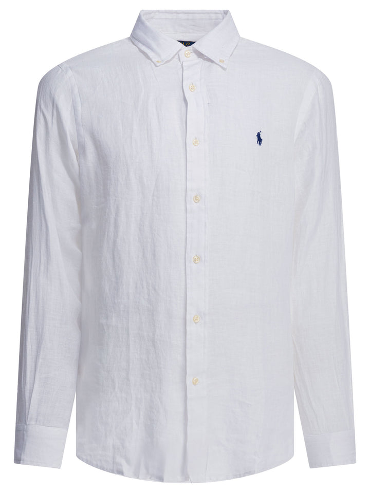 Polo Ralph Lauren Classic-Fit Casual Shirt With Logo Shirts - White | 9a70df6e63a945bdfad194e46260e1ef182675ae