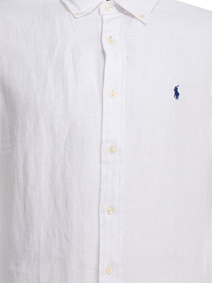 Polo Ralph Lauren Classic-Fit Casual Shirt With Logo Shirts - White | 656c14a9517ad385bf20f097155cac02169c72e4