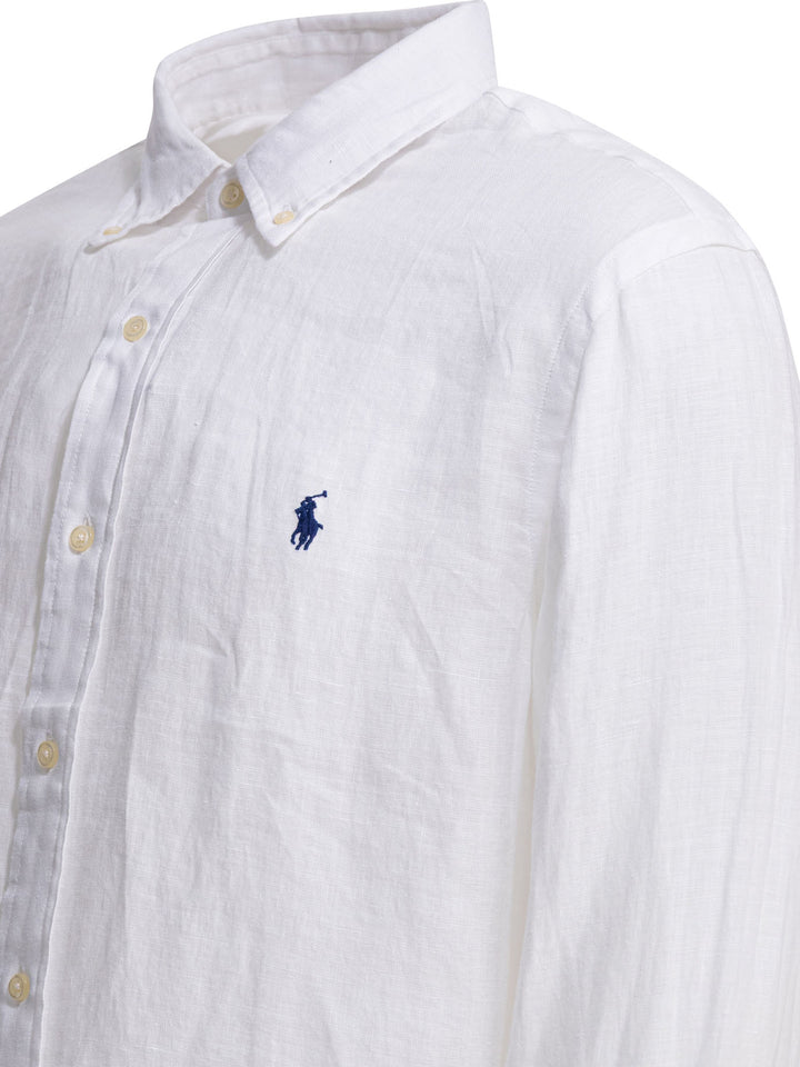 Polo Ralph Lauren Classic-Fit Casual Shirt With Logo Shirts - White | 98ae58cfdc3ba7ebb742ebccc4f9e2e1e6fa33a2