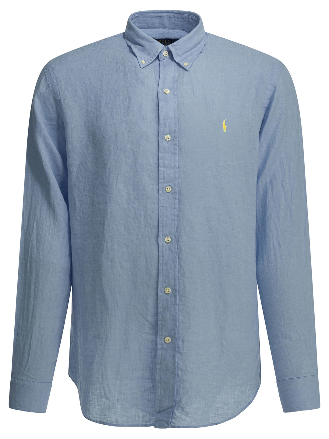 Polo Ralph Lauren Custom-Fit Casual Shirt With Logo Shirts - Blue | d1e14168b1f58c51043f58caf061498facf7c6be