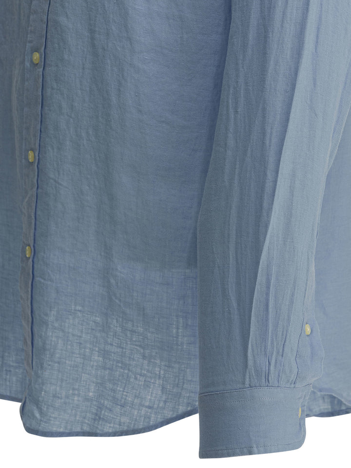 Polo Ralph Lauren Custom-Fit Casual Shirt With Logo Shirts - Blue | 85fda0a628c5f4504f557508d4a534e47ca35039