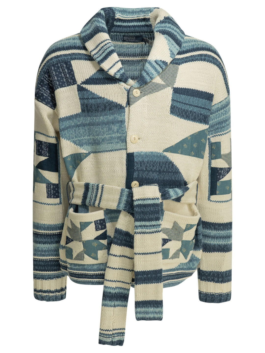 Polo Ralph Lauren Woven Knit Cardigan Knitwear - Blue | 80492cce9376bb9f4f90430cb4ccaaec87f19978