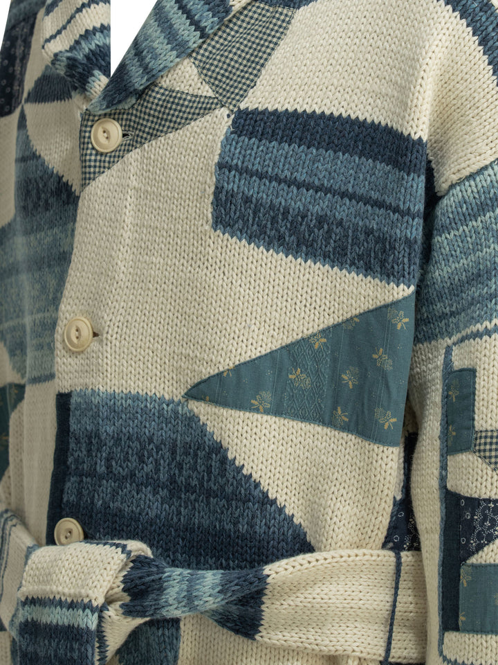 Polo Ralph Lauren Woven Knit Cardigan Knitwear - Blue | 9349b6b44fb6add0c951dbd50e9536a92e1a3eb3