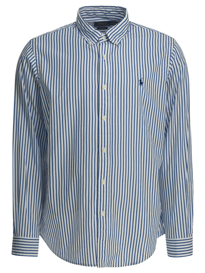 Polo Ralph Lauren Custom-Fit Casual Shirt With Logo Shirts - White | 7afe52c7faab6dd8da1506e692bd32dfb8fdbb00