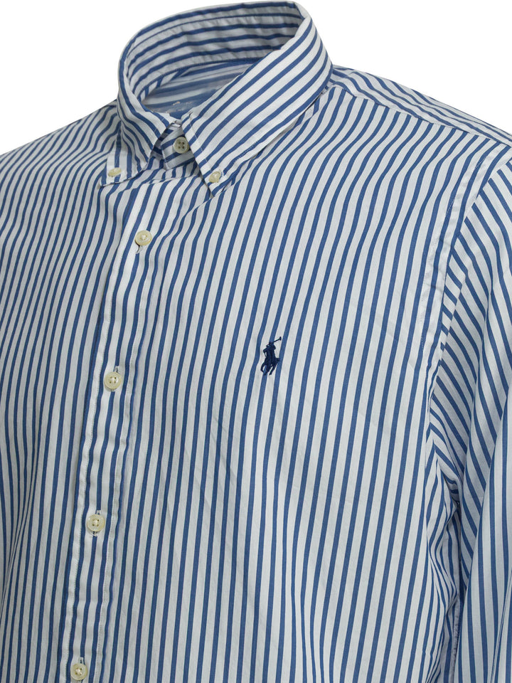 Polo Ralph Lauren Custom-Fit Casual Shirt With Logo Shirts - White | 464c8c9e3b8fd79f5490491a3943fc407deed941