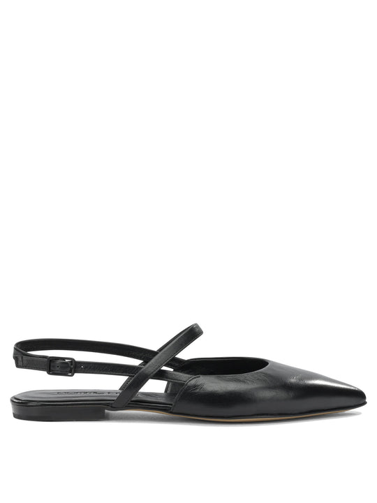 Ballerine Slingback In Pelle Ballerinas Black