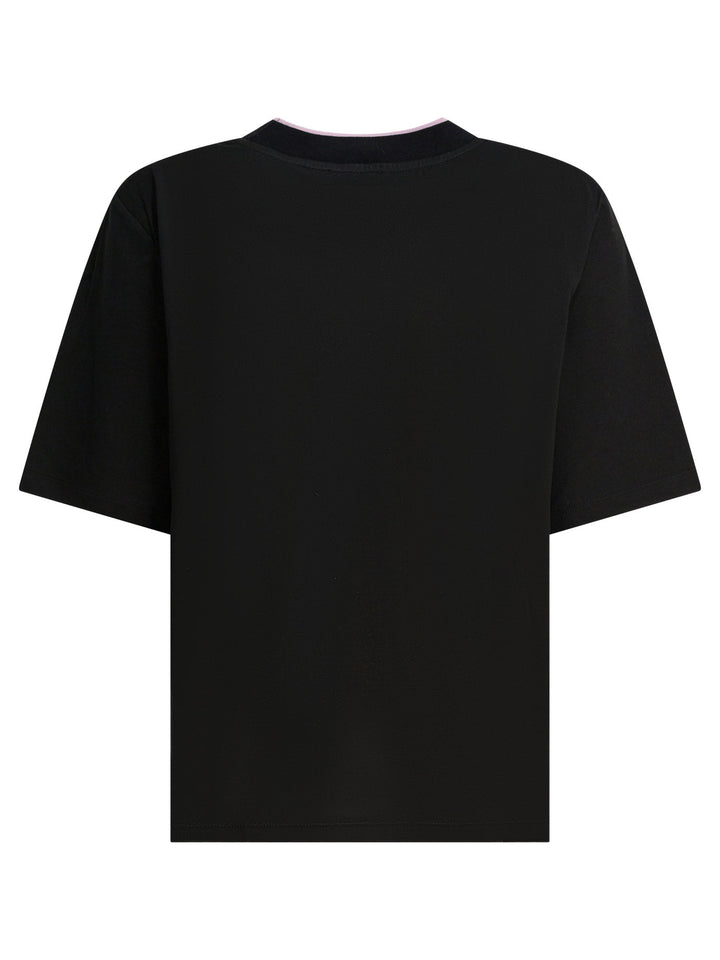 Pucci Cotton And Silk Crewneck T-Shirt With Print T-shirts - Black | 848d89f16f1ef76fec354c1410d00734970778bd