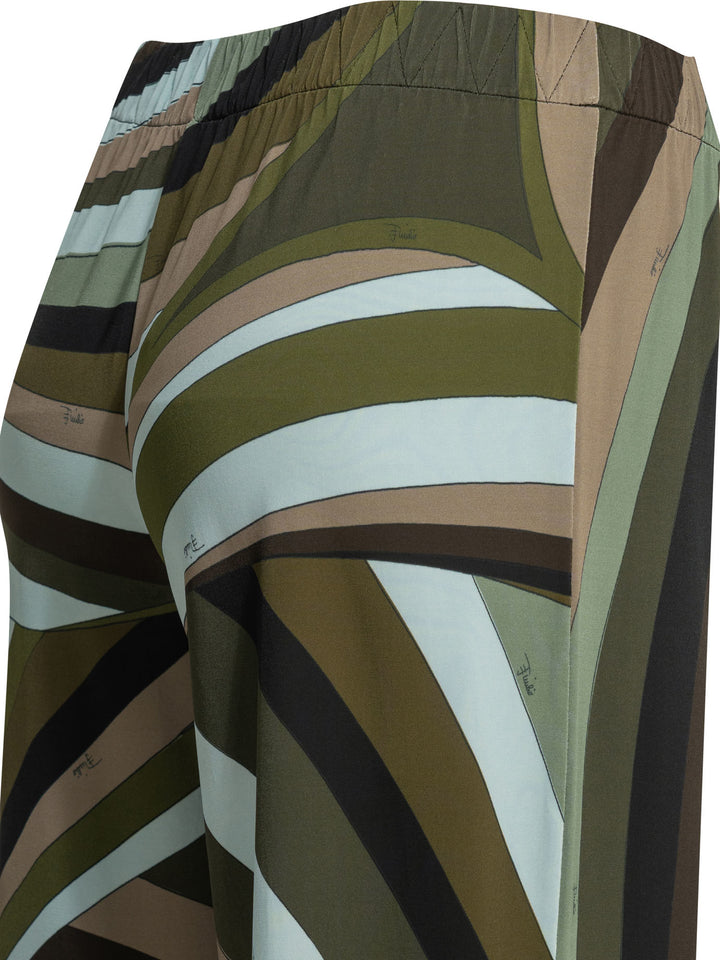 Pucci Iride Trousers - Green | 14585b8f30b1ea4106e25751ed7f7928c166e99b