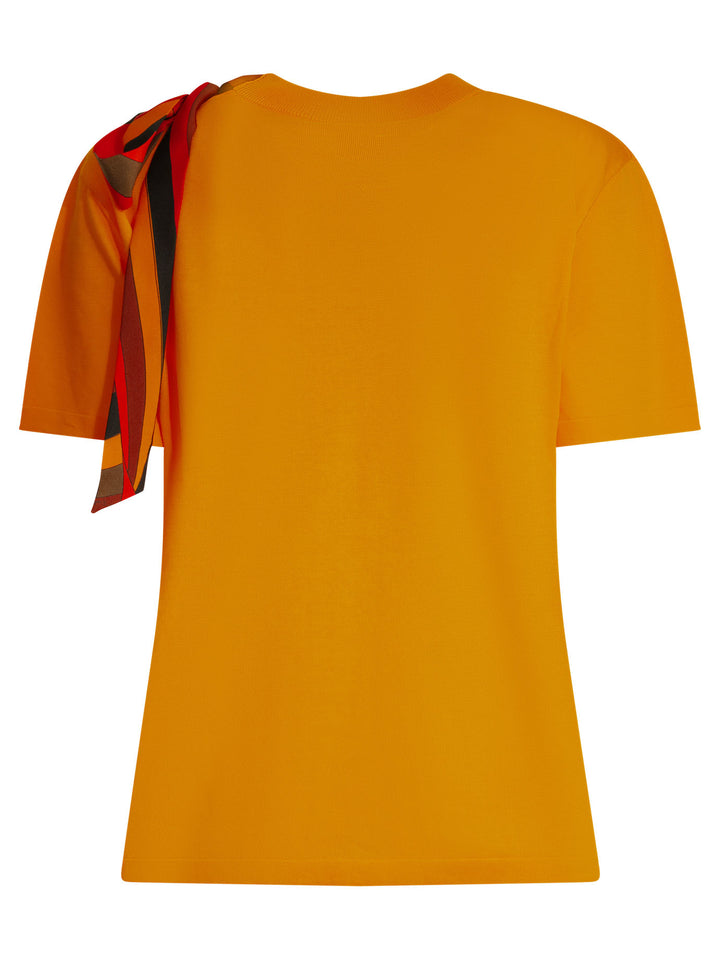 Pucci Knitted Crew Neck T-Shirt T-shirts - Orange | d127fdeee12d384a6627e4de86910f587464bd8a