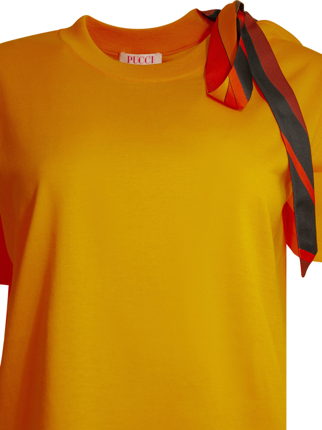 Pucci Knitted Crew Neck T-Shirt T-shirts - Orange | 83bf3d303af0d535bbf57b4f2dc887b2f26f2ca4