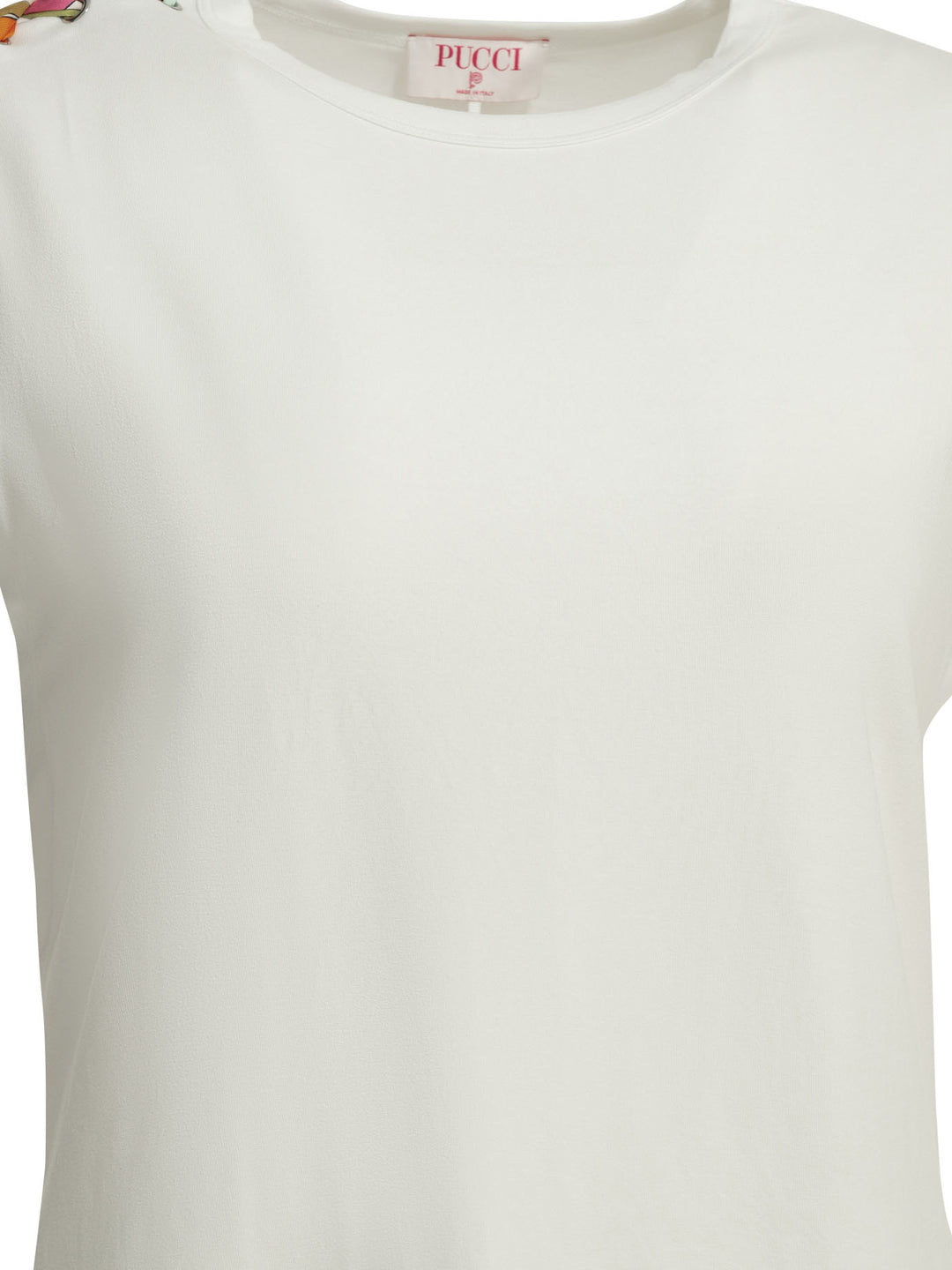 Pucci Crew-Neck T-Shirt With Printed Detail T-shirts - White | c9ef1421b29b1363f30625a107d2a3815353148a