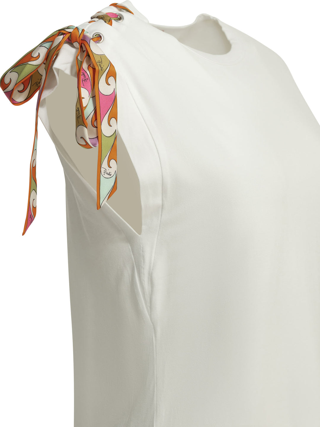 Pucci Crew-Neck T-Shirt With Printed Detail T-shirts - White | e10b244f2bf3b14be251e1ee2d692e7cbb108cea