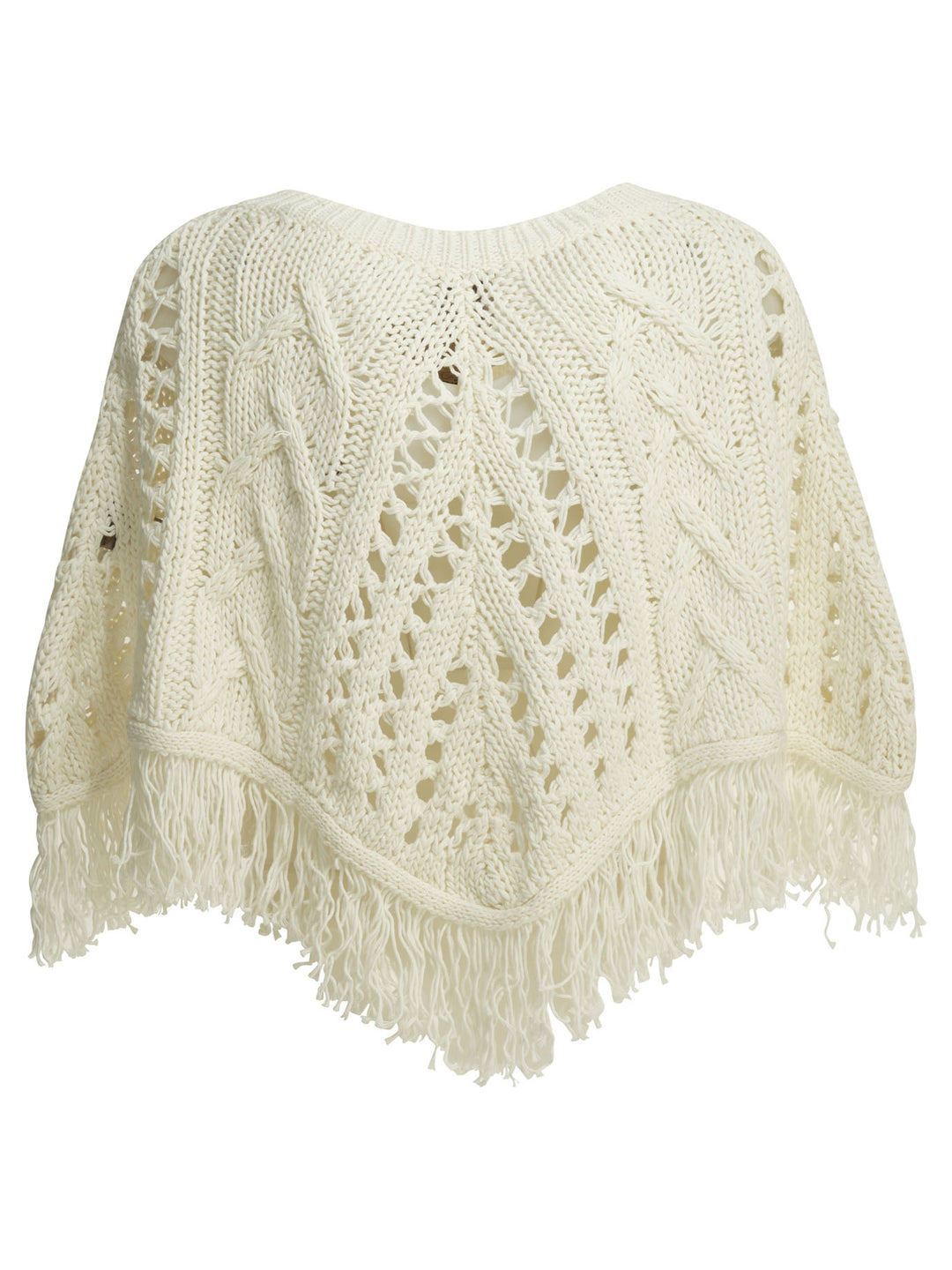 Rakkì Perforated Cotton Cape Jackets and Coats - White | 29eed2316a349545143121a78b517af3a9e8d6f6