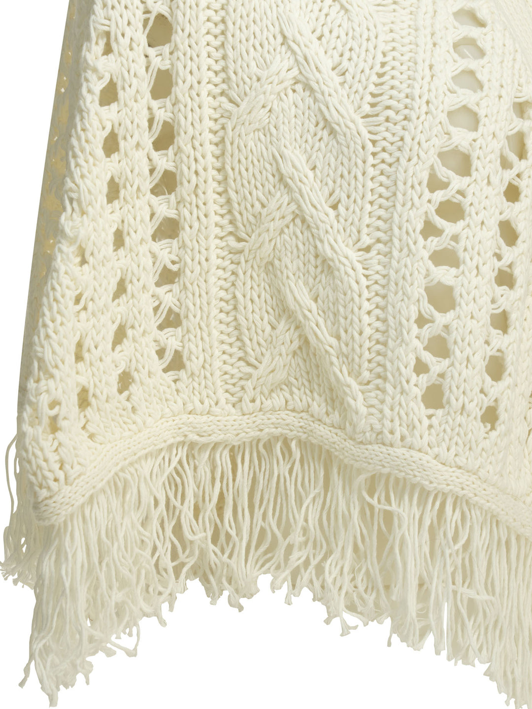 Rakkì Perforated Cotton Cape Jackets and Coats - White | ab60dc524f369d38cb0c8947b1f4765db4676d71