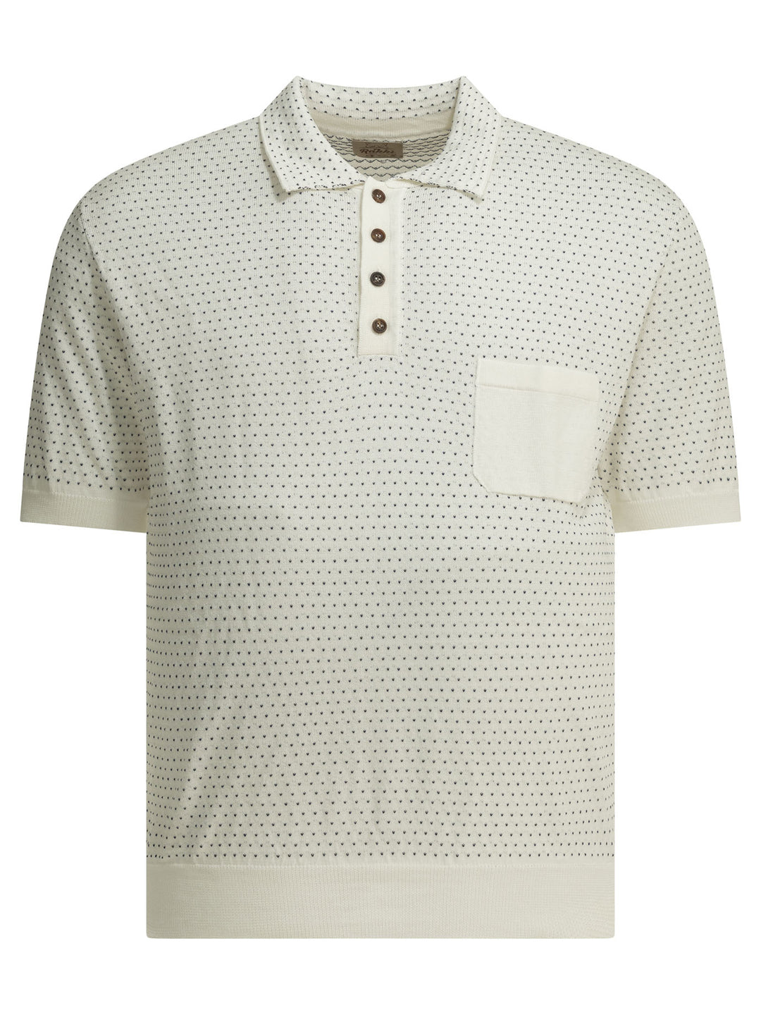 Rakkì Textured Knit Polo Shirt Buttons Polo shirts - White | 0dd1bdd9e02bb5df380f8f6423dd07b745afc86f