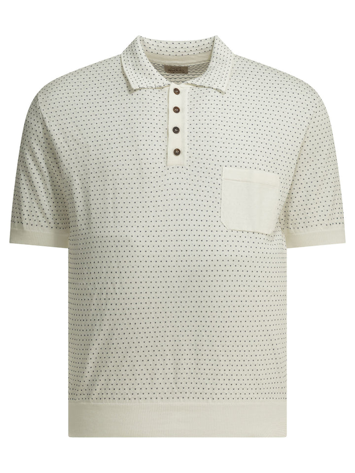 Rakkì Textured Knit Polo Shirt Buttons Polo shirts - White | 0dd1bdd9e02bb5df380f8f6423dd07b745afc86f