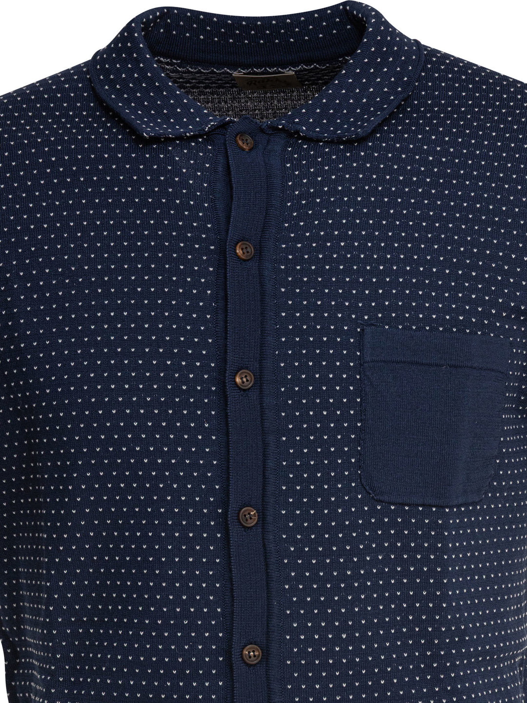 Rakkì Textured Knit Polo Shirt Buttons Polo shirts - Blue | 2ee8567700fa4e294c30ebe1b108ab3680dadb0a