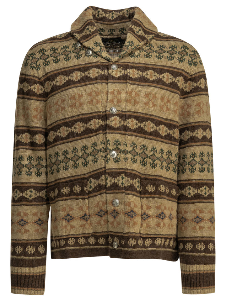 Rrl By Ralph Lauren Woven Knit Cardigan Knitwear - Beige | 0da47e9ffa5ad35e0f3665cefdcee0c8e9b9dfbd
