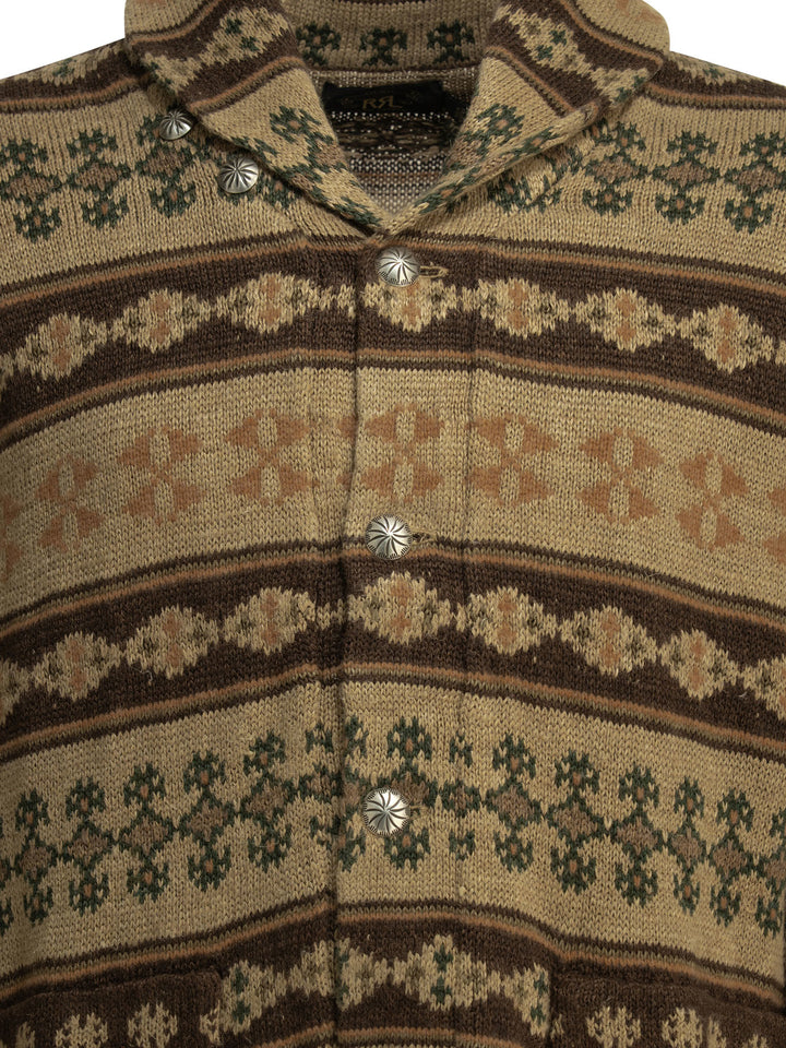 Rrl By Ralph Lauren Woven Knit Cardigan Knitwear - Beige | a49141347fb9992d17642c813a0bef4553c53c73