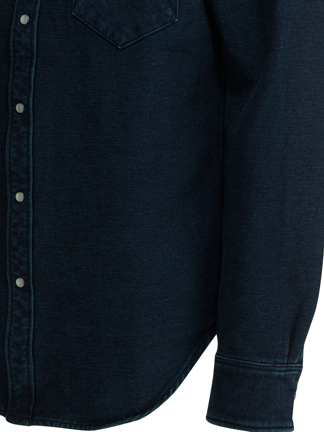 Rrl By Ralph Lauren Indigo Suede Western Shirt Shirts - Blue | 0c23e61689ea54064efad0005339d63a19b71442