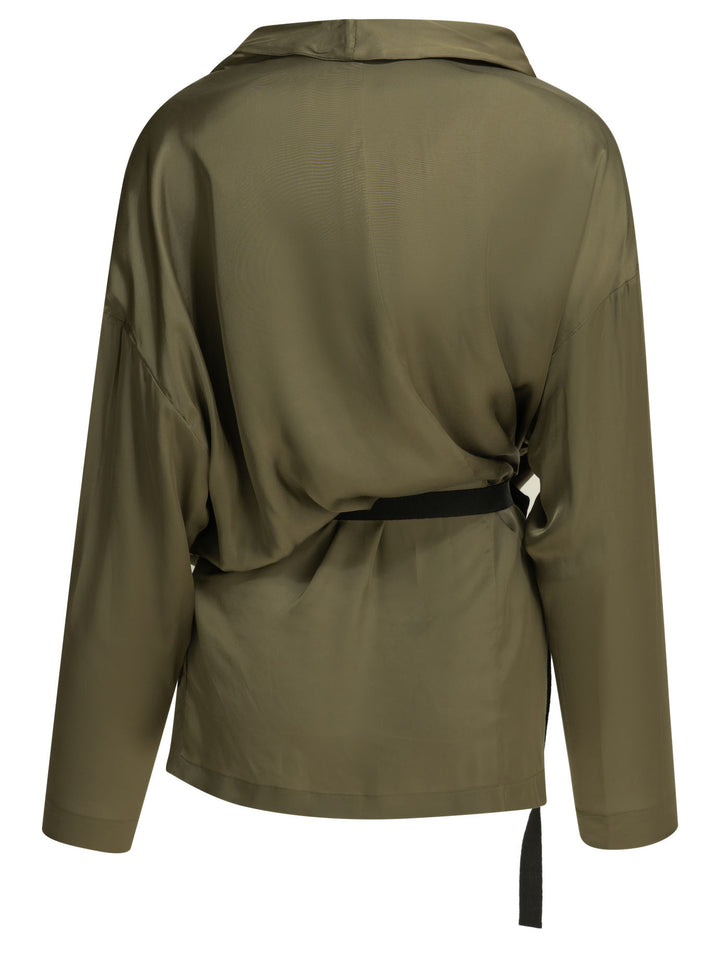 Sa Su Phi Viscose Draped Shirt Shirts - Green | d2dbc4f67cb005f006258a42472d2208c430d662