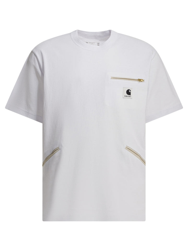 Sacai Carhartt Wip T-shirts - White | 198a6103aacec5cc292165d1c7c1e12fefad525c