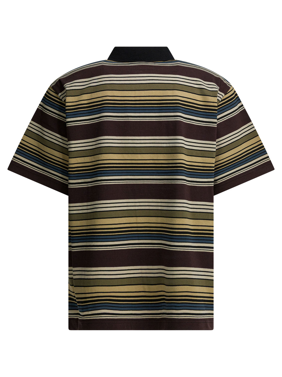 Sacai Striped Buttonless Polo Shirt Polo shirts - Brown | 5538205ed44177640d39350acd622d6ef13416db