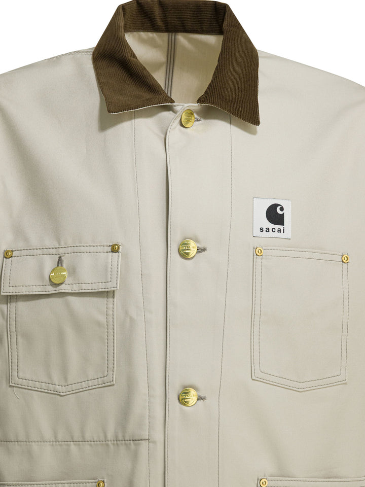 Sacai Carhartt Wip Duck Jackets and Coats - White | ddfb5eb8c7f230e0a57f3ab667d37b5d49e97536