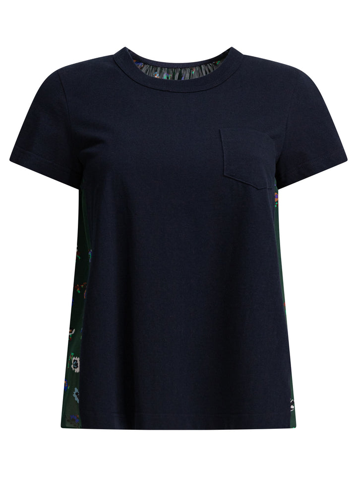 Sacai Floral Crewneck T-Shirt T-shirts - Blue | e0194eee639e78342df76405f2dffb481cf057f0