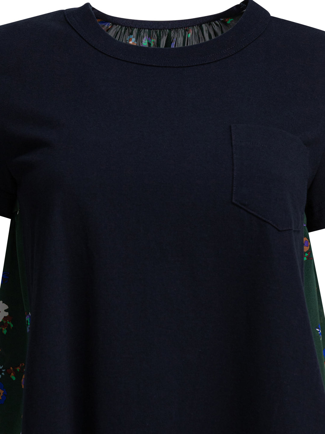 Sacai Floral Crewneck T-Shirt T-shirts - Blue | 10ddbb1dc888ca22591611d352e2437041c413f2