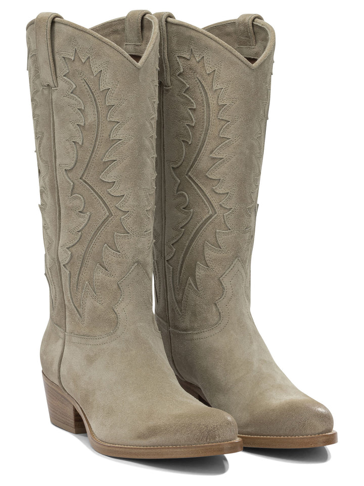 Sartore Leather Cowboy Boots Boots and Ankle Boots - Beige | a6524f657f26a984eeb15adc6f97765311a4d670