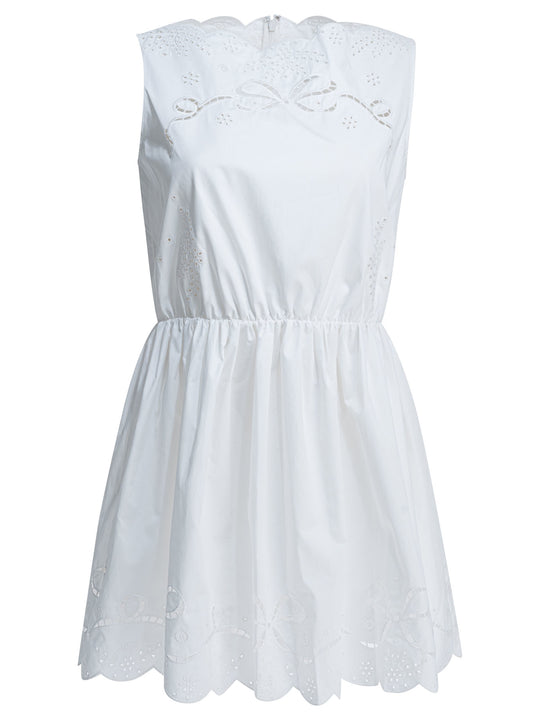 Short Flared Dress Dresses White