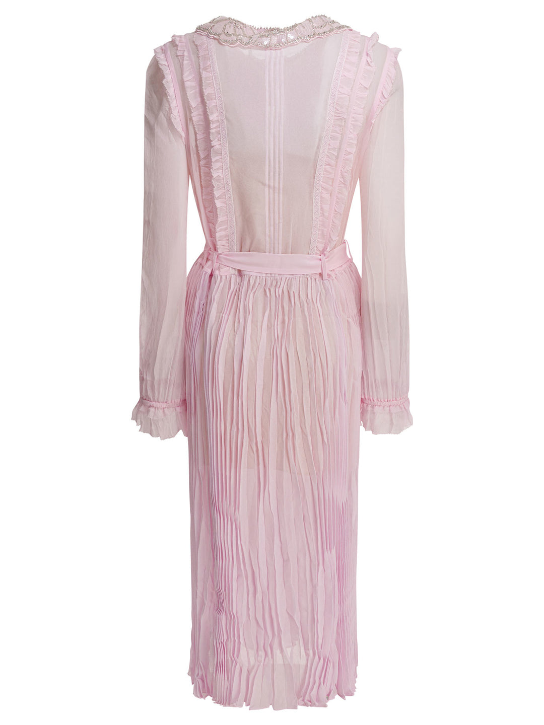 Self-Portrait Pleated Georgette Midi Dress Dresses - Pink | 0d1c66d3e1c07b837b0551354eb4cdd6c52996fe