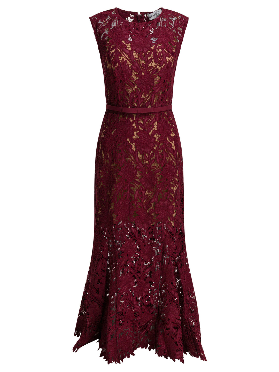 Self-Portrait Lace Sheath Midi Dress Dresses - Red | 3d7eb062325b9544157d6e566ee85f5ea1f7c6e5