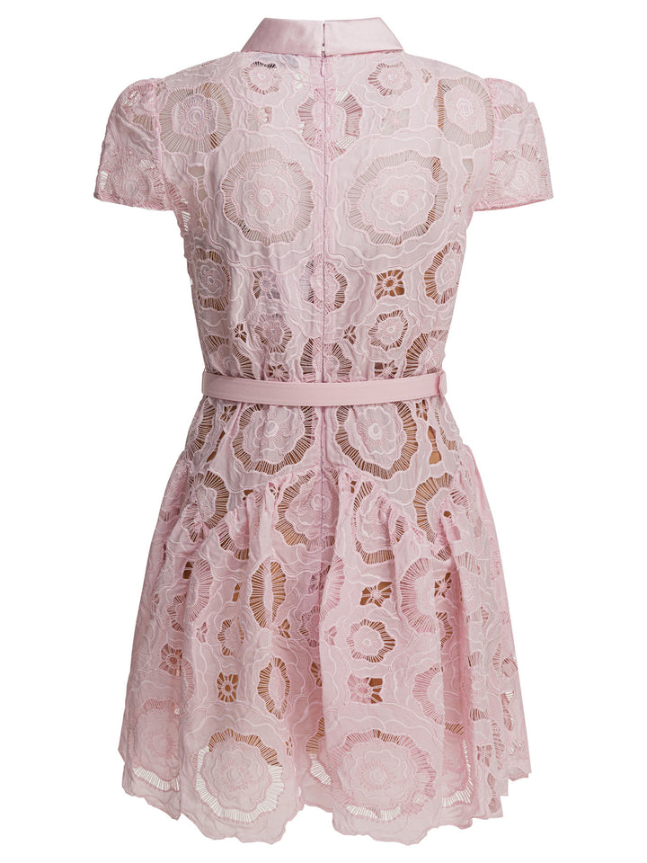 Self-Portrait Floral Lace Flared Dress Dresses - Pink | 379e9fe9eaf4216eea274c7b238136b3dc162433