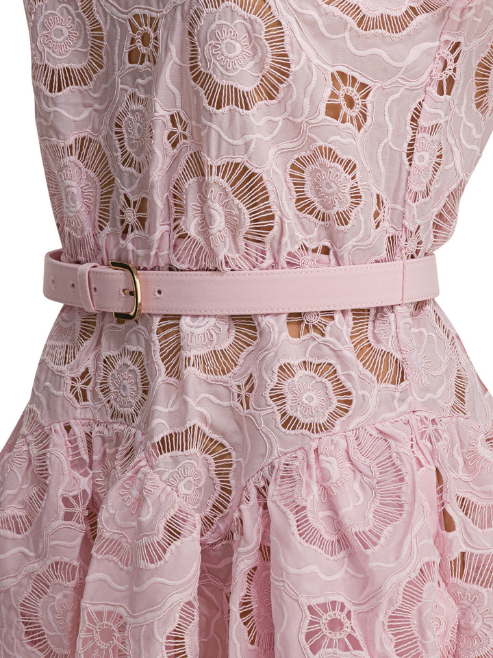 Self-Portrait Floral Lace Flared Dress Dresses - Pink | 60852a724eadc6f7fc828c306234197ba39c7967