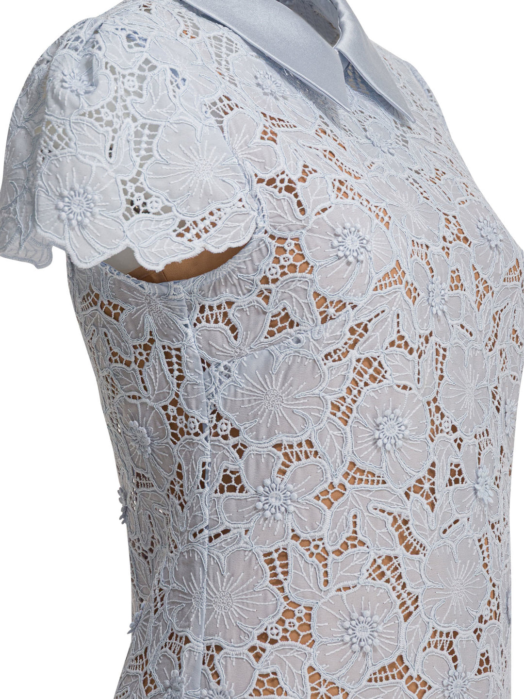 Self-Portrait Guipure Lace Dress Dresses - Blue | 7f26a6225b17386eab72840e925a6f06f97abc93
