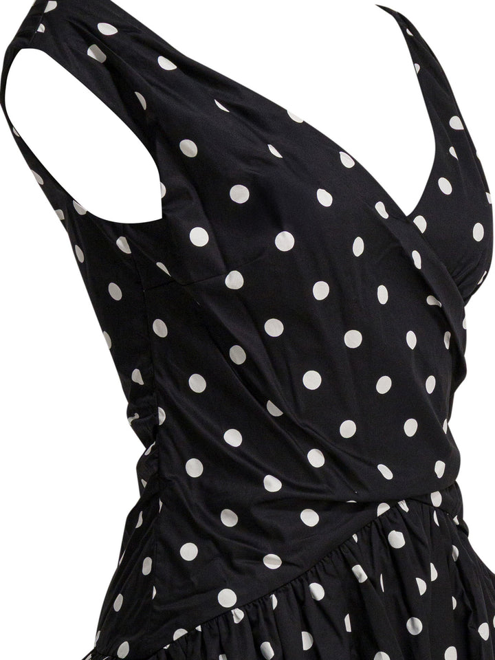 Self-Portrait Polka Dot Flared Dress Dresses - Black | f88d614f08f6818d24b7144edc1c291052fc878f