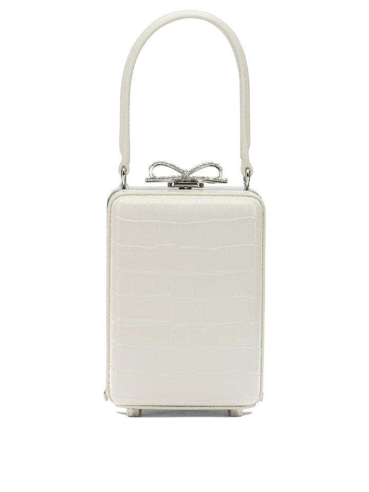 Self-Portrait Leather Mini Handbag Handbags - White | 168c088aeec2822347aca8cd775f077e9d5e8862