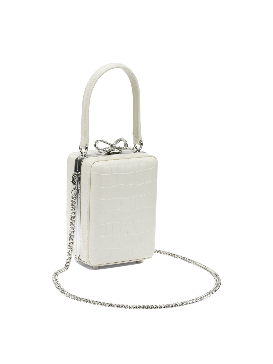 Self-Portrait Leather Mini Handbag Handbags - White | 20d6ab662ffa2695e1c0a9407d1aa360e78d5f2d