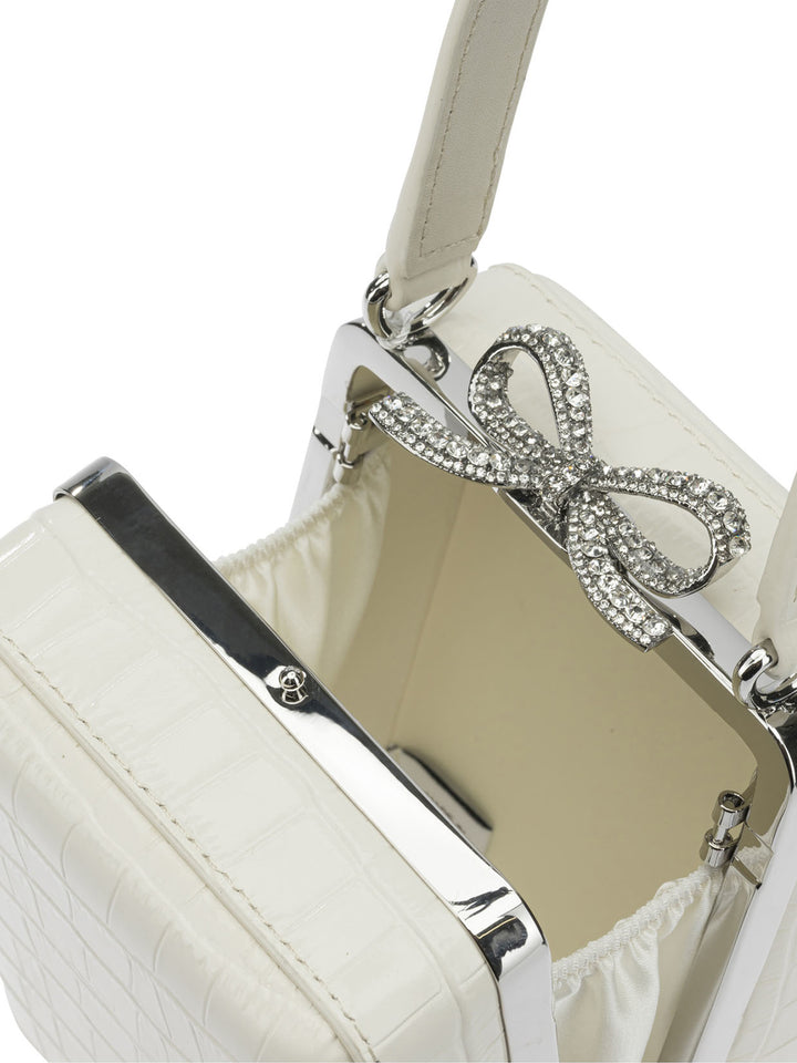 Self-Portrait Leather Mini Handbag Handbags - White | d490de7aeb5f46fa3fc16df1579022f27e8cd1b1