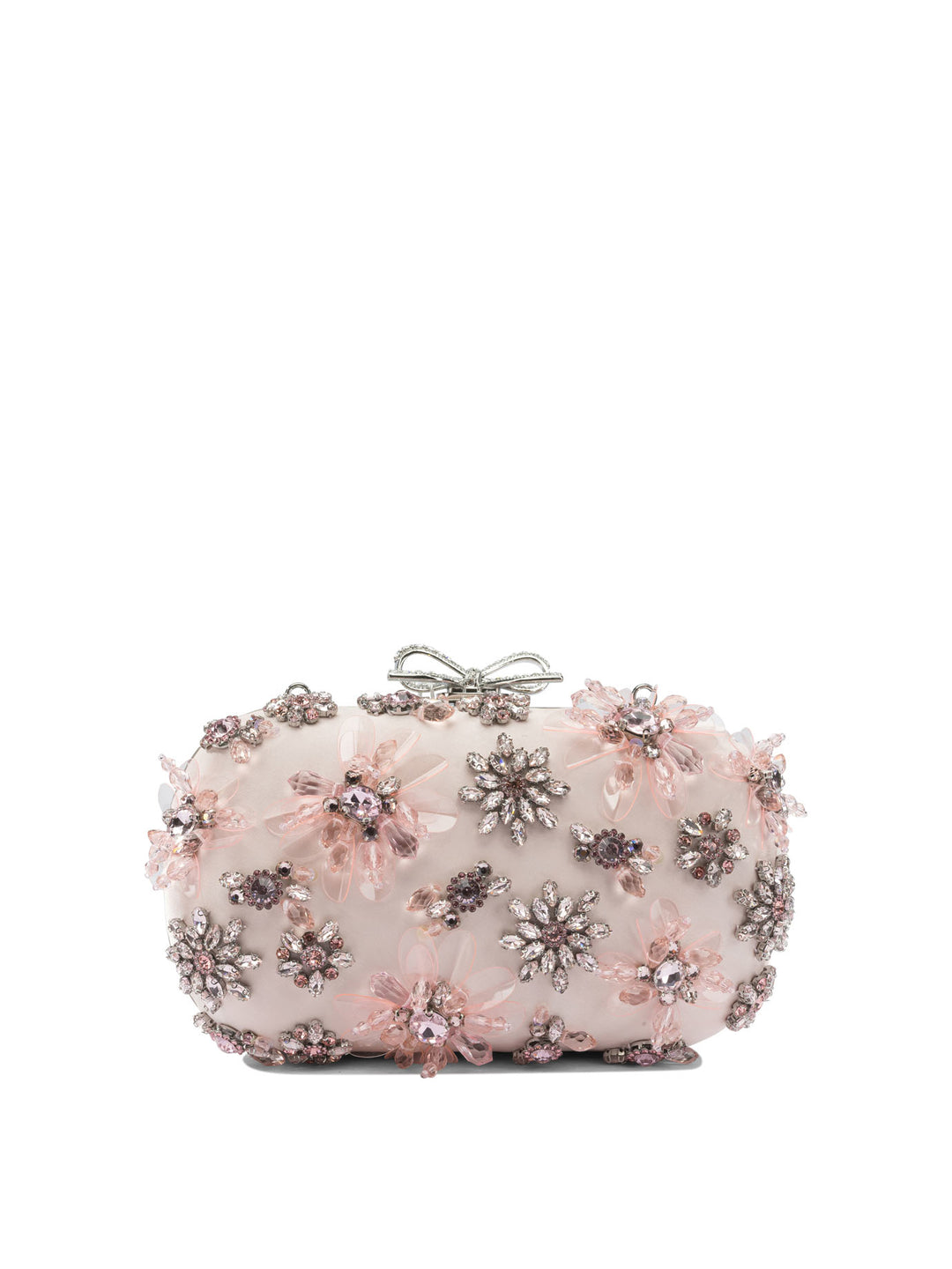 Self-Portrait Satin Floral Clutch Bag Clutches - Pink | 0b96e29104f91288530b3182cba61b72fc82b2c1