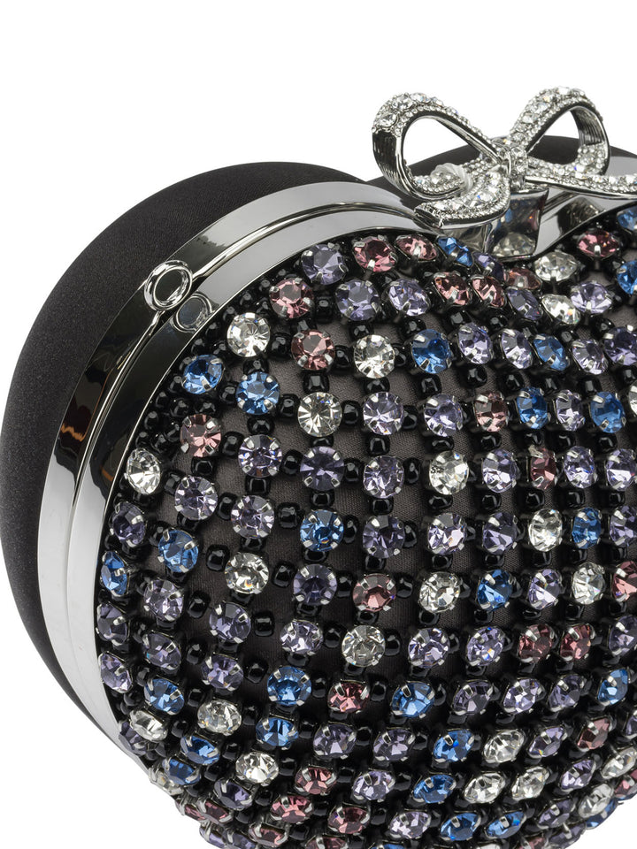 Self-Portrait Heart Clutch With Crystals Clutches - Black | 82b90d7fbb9ae54ad583336051e6a492fd487053