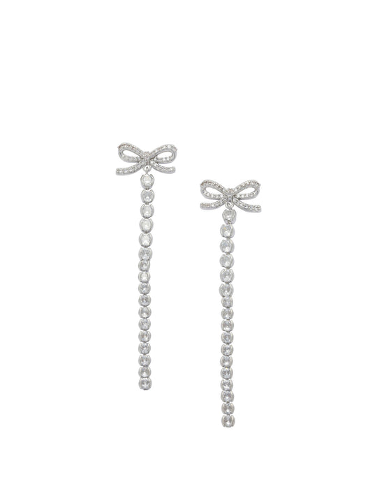 Bow Earrings Jewels Silver