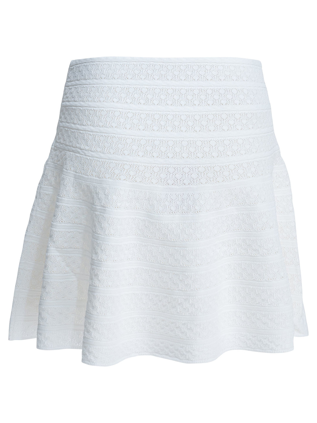 Self-Portrait Textured Knit Miniskirt Skirts - White | 3cd0ef3487a2462c4063ded2b451ad29a7bfc4cd