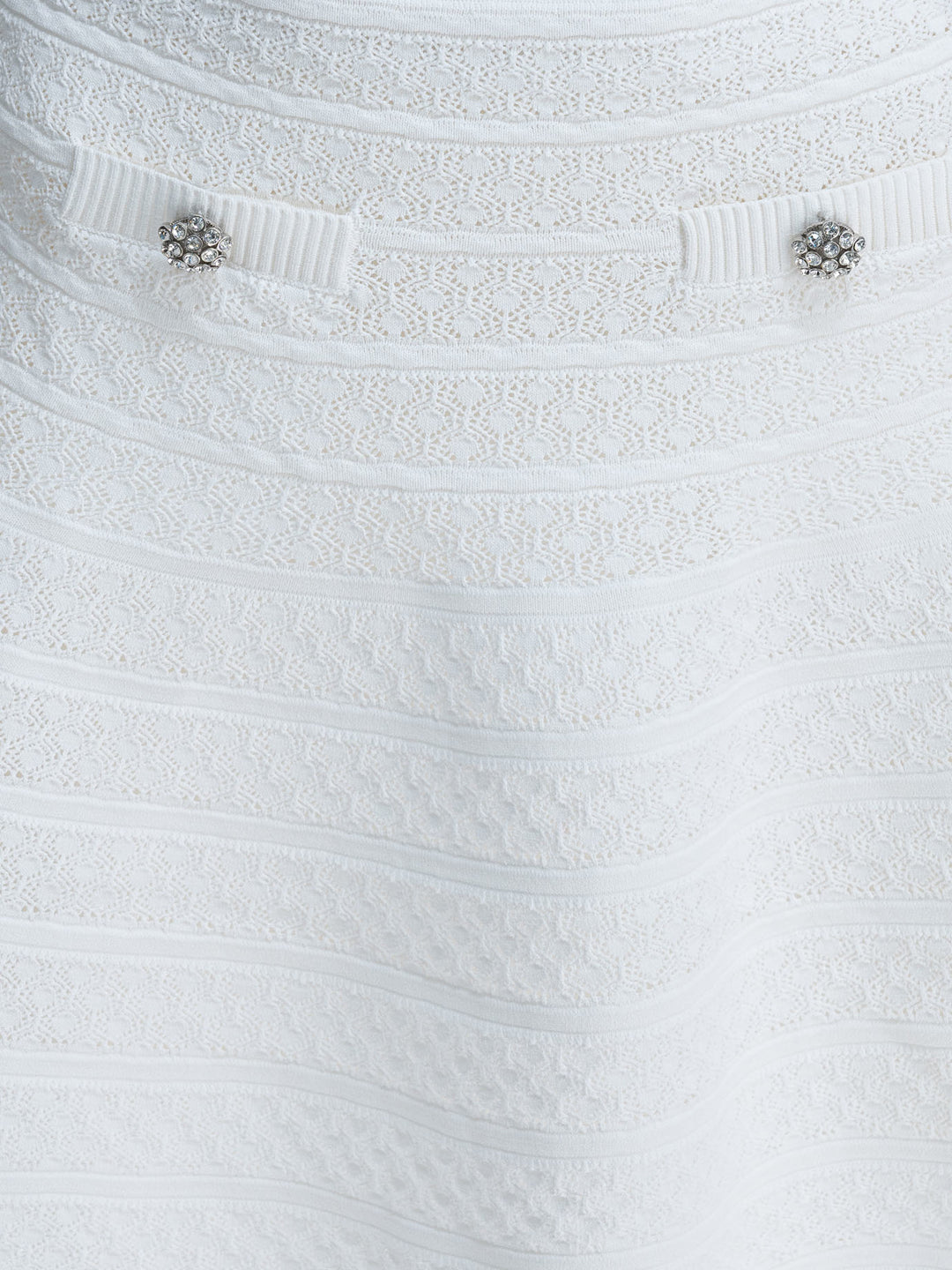 Self-Portrait Textured Knit Miniskirt Skirts - White | b4d7c8cbe50007ef05d898887540f17bfe72234c