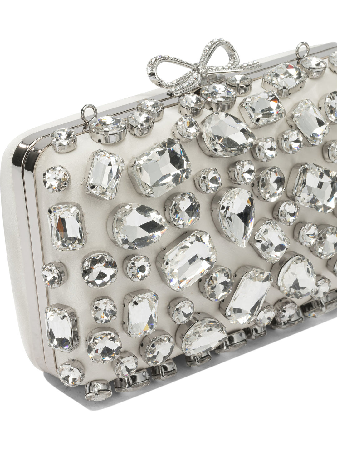 Self-Portrait Clutch With Crystals Clutches - White | 145f42ddc8c0e2c02ca0a0ba582279bae96020a1