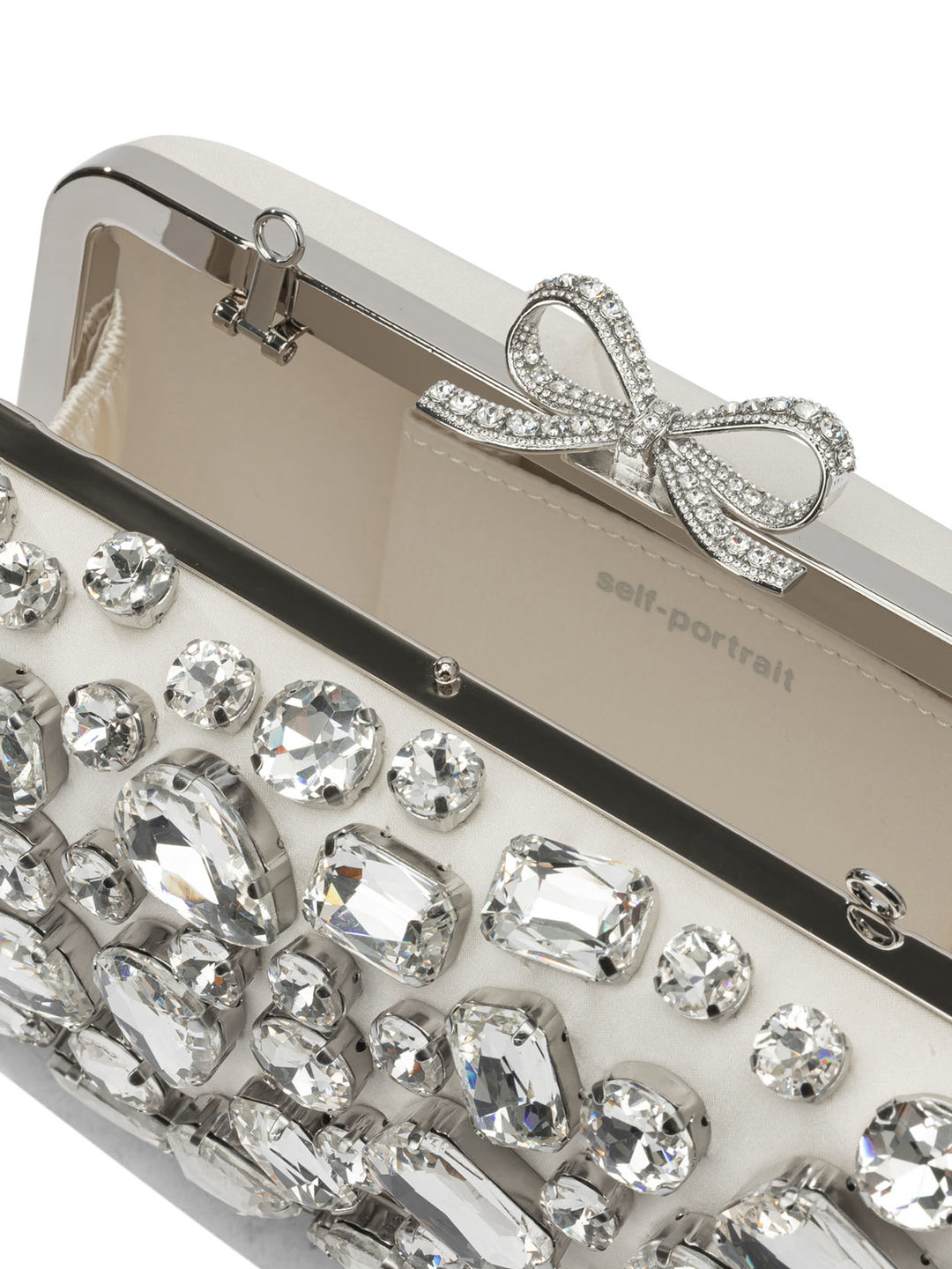 Self-Portrait Clutch With Crystals Clutches - White | 6c722e920786fb3b4766b4147d87da6fd7ccbb0c