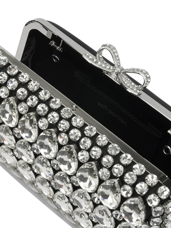 Self-Portrait Clutch With Crystals Clutches - Black | 9906325aaeb524f1828903053f8d926c575809dc